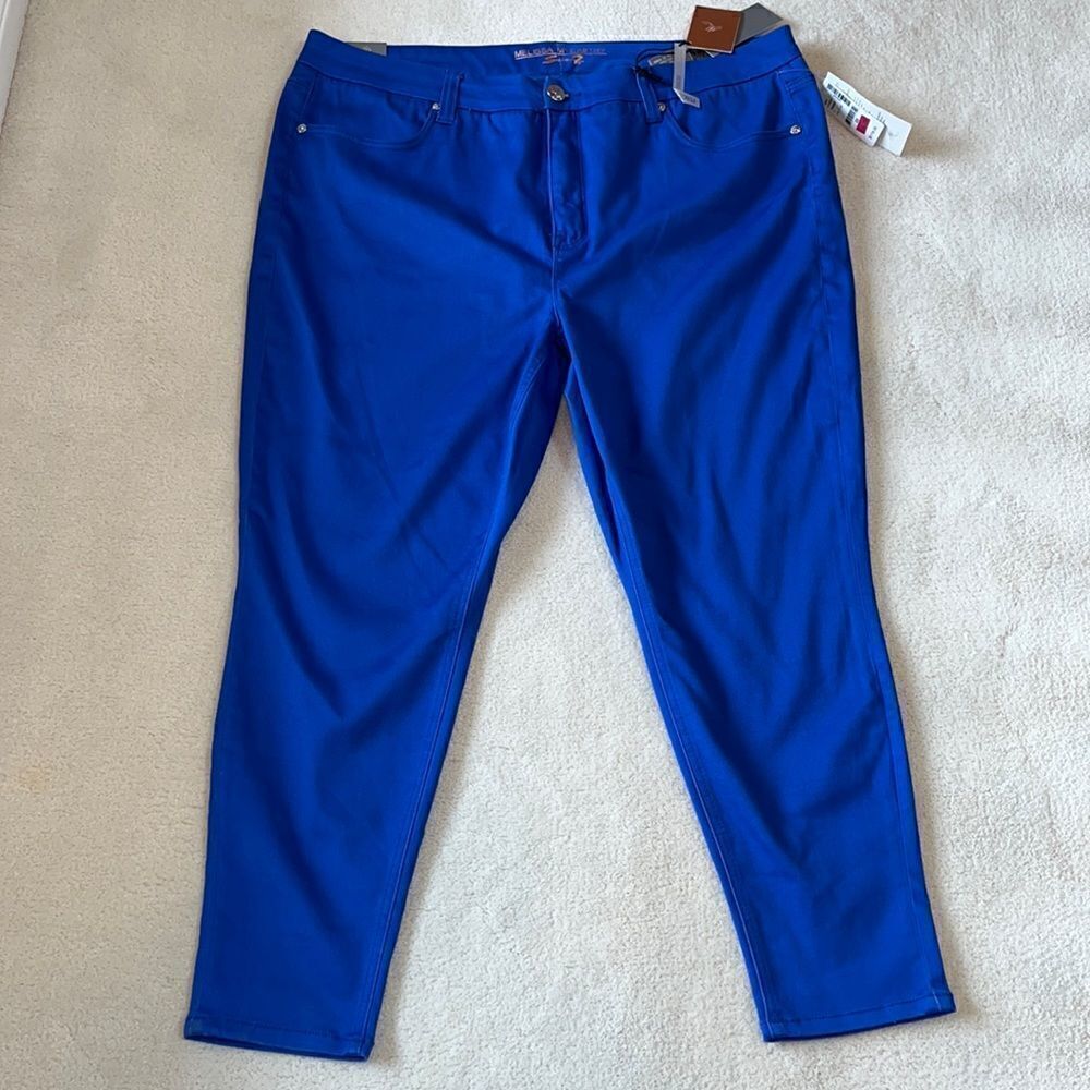 Melissa McCarthy Blue Pencil Dress Pants Size 22W